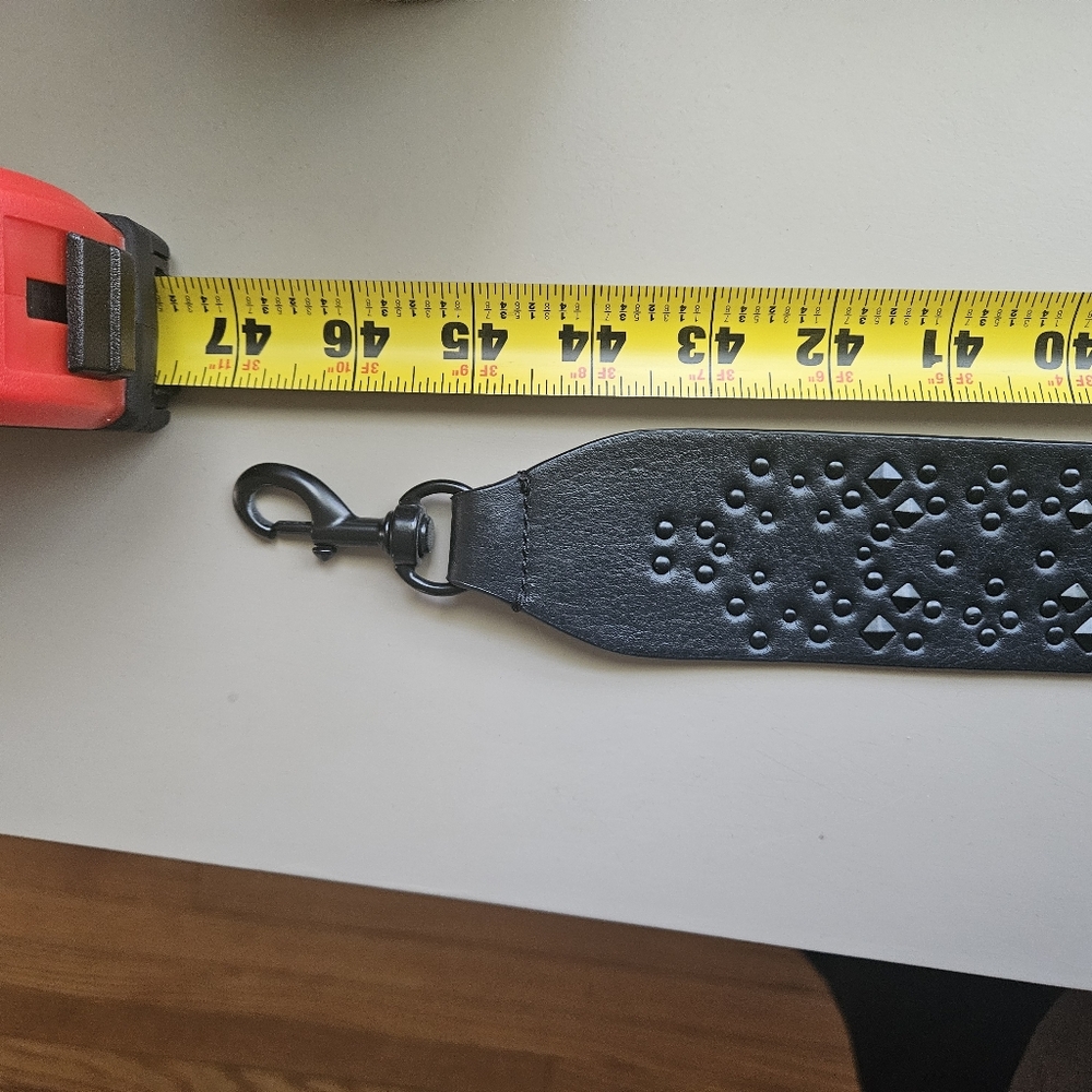 Rebecca Minkoff Black Embossed Leather Crossbody Strap